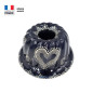 Moule à Kouglof Bleu Décor Coeur 20 cm Moule à Kouglof Bleu Décor Coeur 20 cm