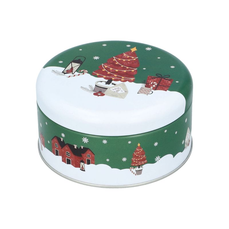 Boite à Petits Gâteaux de Noël ronde petite