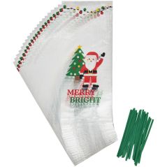 Sachets décor Père Noël (lot de 20)