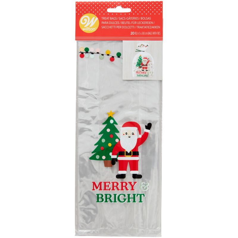 Sachets décor Père Noël (lot de 20)