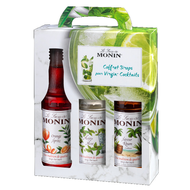 Coffret sirops Monin pour Cocktails sans alcool - 3 x 25 cl