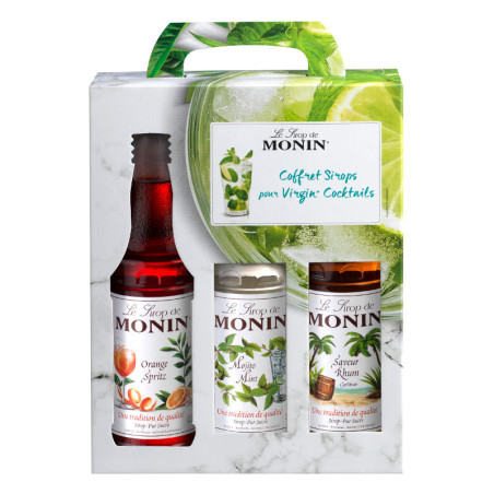 Coffret sirops Monin pour Cocktails sans alcool - 3 x 25 cl